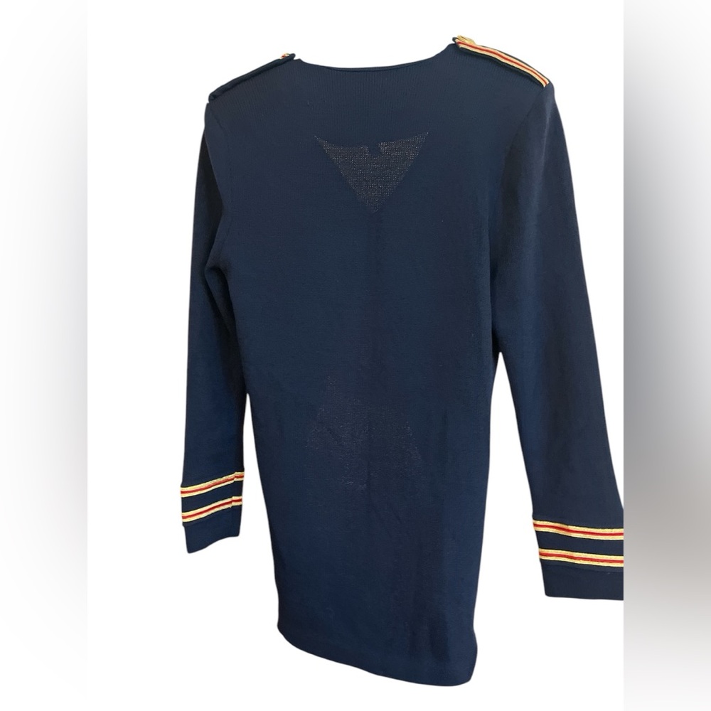 St John vintage rare find women’s nautical cardigan in navy. Size 8. - Picture 2 of 6